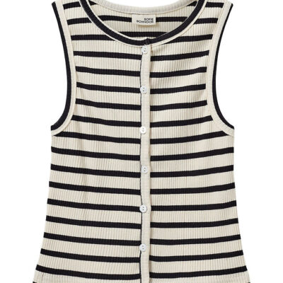 Sofie Schnoor Top - Rib - Tamiliasy - Black Striped