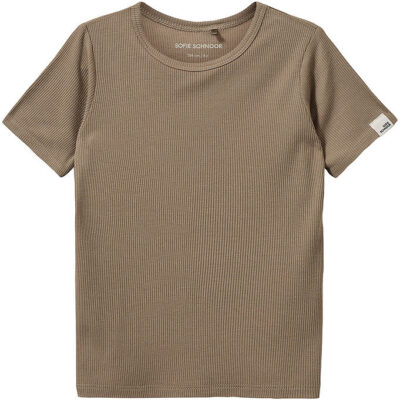 Sofie Schnoor T-Shirt - Rib - PiperSK - Dark Sand