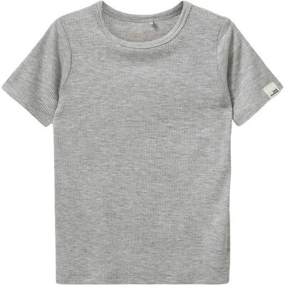 Sofie Schnoor T-Shirt - Rib - PiperSK - Grey Mel