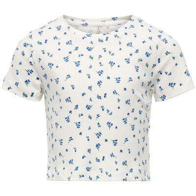 Kids Only T-shirt - KogBella - Rib - Mazarine Blue/White Backgro