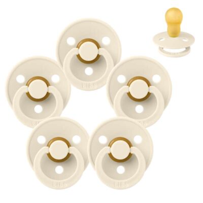 BIBS Rund Colour Sut - Sampak - 5 stk. - Str. 3 - Ivory