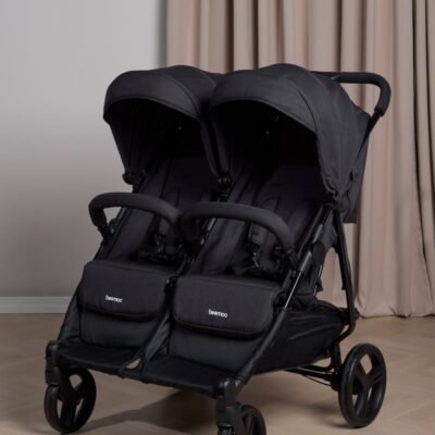 Beemoo Twin Shopper Søskende- & Tvillingevogn, Black Mélange