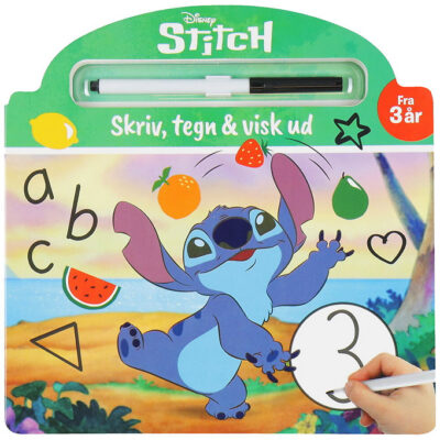 Alvilda Aktivitetsbog - Disney Stitch - Skriv, Tegn & Visk Ud