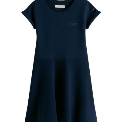 Tommy Hilfiger Kjole - Spacer Interlock - Dark Night Navy