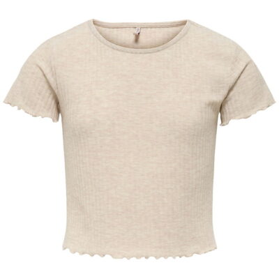Kids Only T-shirt - Rib - KogNella - Pumice Stone/Melange