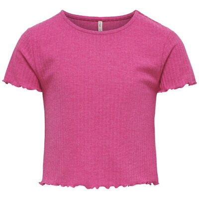 Kids Only T-shirt - Rib - Noos - KogNella - Raspberry Rose