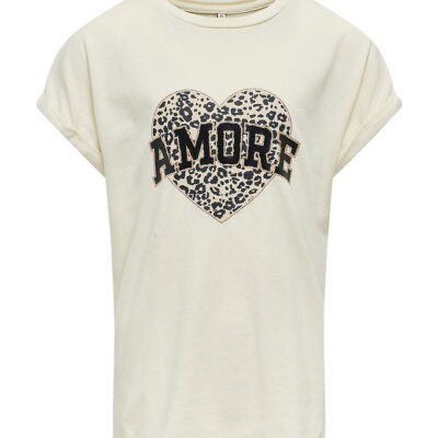 Kids Only T-shirt - Noos - KogLucy - Birch/Amore/Leo