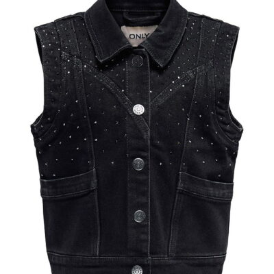 Kids Only Denimvest - KogKennedy - Washed Black/Rhinestone