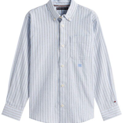 Tommy Hilfiger Skjorte - Multi Stripe - Breezy Blue