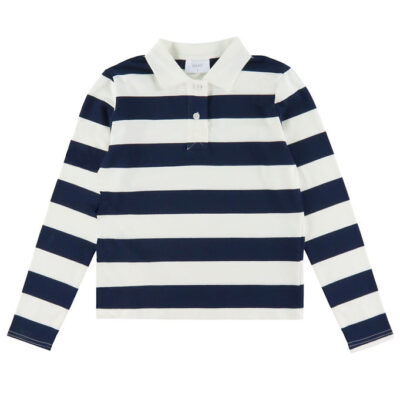 Grunt Polobluse - GrAnte - Navy/Hvidstribet