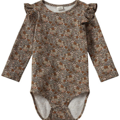 Sofie Schnoor Body l/æ - DicteSB - Brown m. Blomster