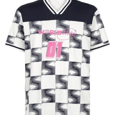 Grunt T-shirt - GrRome - Navy/Hvid m. Pink
