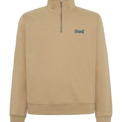 Grunt Sweatshirt - GrVitto - Sand m. Mørkegrøn