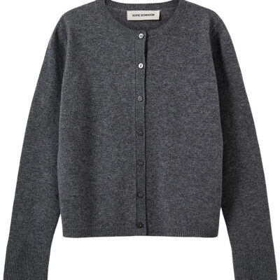 Sofie Schnoor Cardigan - Strik - Uld - Cissesy - Dark Grey Melan