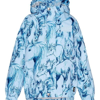 Molo Regnjakke - PE - Waiton - Sky Blue Horses