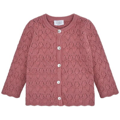 Hust and Claire Cardigan - Strik - Cilja Pointelle - Dry Rose