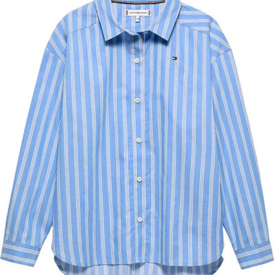 Tommy Hilfiger Skjorte - Stripe - Light Powdery Blue Stripes