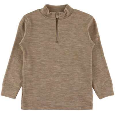 Joha Bluse - Uld/Silke - Beige Melange