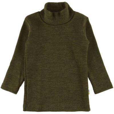 Joha Bluse - Rib - Uld - Mos Grøn