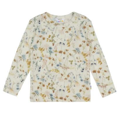 Joha Bluse - Uld - Off White m. Blomster