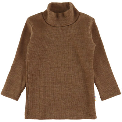 Joha Bluse - Rib - Uld - Varm Brun