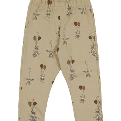 Joha Leggings - Uld - Beige m. Kaniner