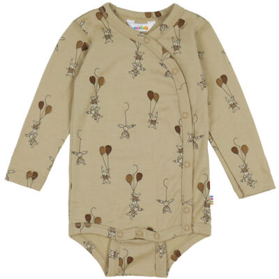 Joha Slå-Om Body l/æ - Uld - Beige m. Kaniner
