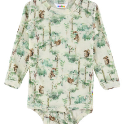 Joha Body l/æ - Uld - Off White m. Træer