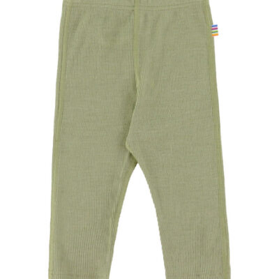 Joha Leggings - Rib - Uld/Silke - Grøn