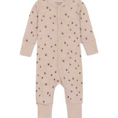 CeLaVi Heldragt - Uld - Rose Dust m. Blomster