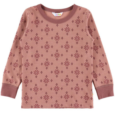 Joha Bluse - Uld/Bomuld - Rose m. Snefnug