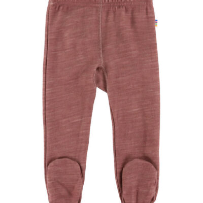 Joha Leggings m. Fødder - Uld/Bambus - Mørk Rose