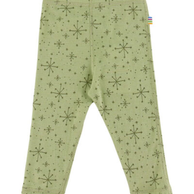 Joha Leggings - Uld - Lys Olive m. Stjerner