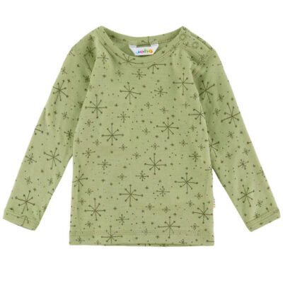 Joha Bluse - Uld - Lys Olive m. Stjerner