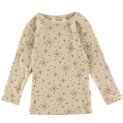 Joha Bluse - Uld - Beige m. Stjerner