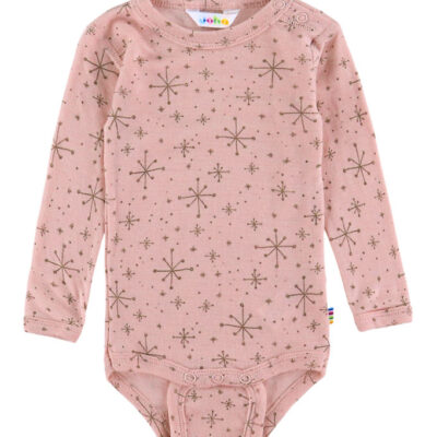 Joha Body l/æ - Uld - Rosa m. Stjerner