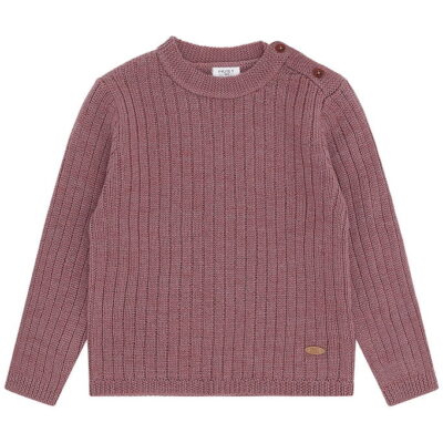 Hust and Claire Bluse - Strik - HCPil Wool Rib - Pale Mauve