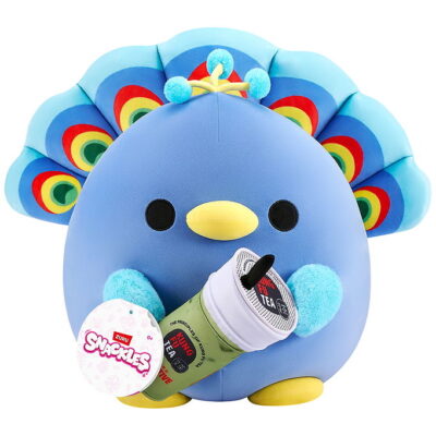 Snackles Bamse - 20 cm - Påfuglen Levi m. Kung Fu Tea Matcha