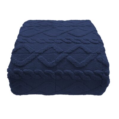 Vægttæppe - 130x170 cm - 3 kg - Blødt og vamset - Mørkeblåt tyngdetæppe fra Nordstrand Home