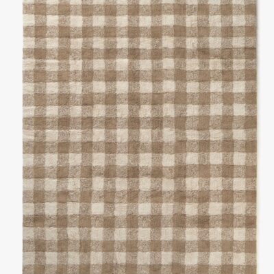 Lorena Canals Vaskbar Vichy Gulvtæppe 150x180 cm, Marron