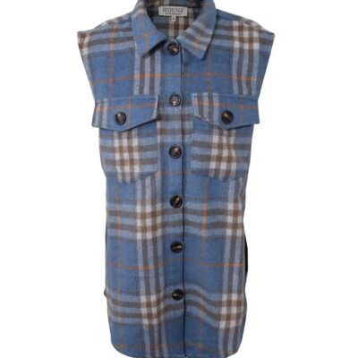 Hound Vest - Plaid - Blå m. Tern