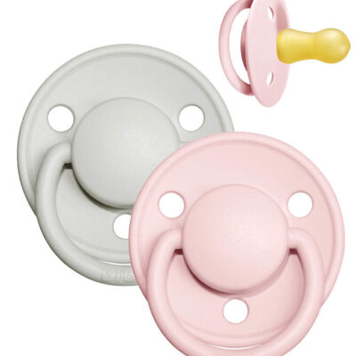 BIBS De Lux Sutter - 2-pak - Str. 2 - Rund - Haze/Blossom