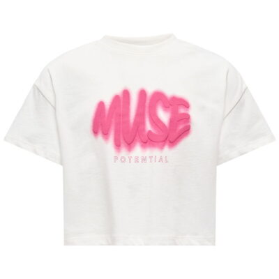 Kids Only T-shirt - Cropped - KogDaphne - Cloud Dancer/Muse