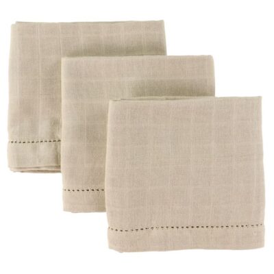Pine Cone Stofbleer - 70x70 cm - 3-pak - Edith - Oatmeal