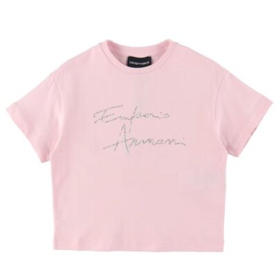 Emporio Armani T-Shirt - Rosa m. Sølv/Similisten