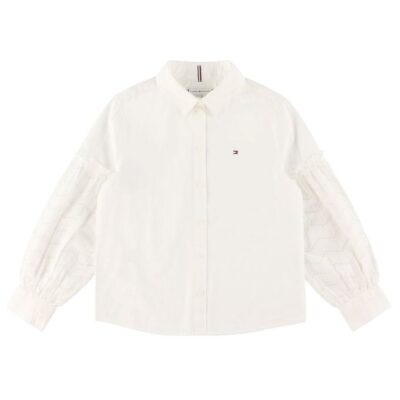 Tommy Hilfiger Skjorte - Broidery Anglais Woven - Ecru