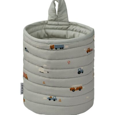 Liewood Opbevaringskurv - 18x14,5 cm - Faye - Vehicles/Dove Blue