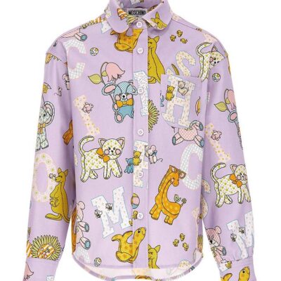 Moschino Skjorte - Lilla m. Print