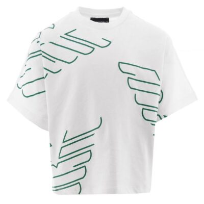Emporio Armani T-shirt - Hvid m. Grøn