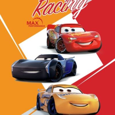 Børnetæppe - Cars 3 - 120x140 cm - Blødt og lækkert Fleece tæppe - Borg Living